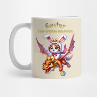 Easter Bunny Cat & Dragon Mug